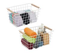 Relaxdays Lot de 2 paniers de rangement en métal