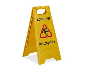 Relaxdays Lot de 2 panneaux attention sol glissant