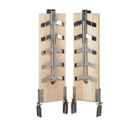 Relaxdays Lot de 2 planches à griller le saumon, planche à fumer pour filet de saumon, planche en bois de cèdre, supports inclinables en acier inoxydable, naturel