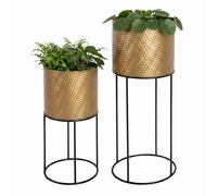 Relaxdays Lot de 2 porte-plantes métal