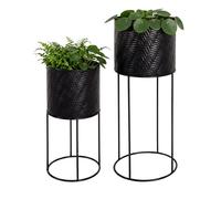 Relaxdays Lot de 2 porte-plantes métal
