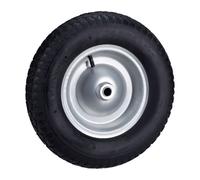 Roue de brouette Caoutchouc 200 kg, Lot de 2, Roue de Rechange, Caoutchouc essieu 4.80 4.00-8, Noir
