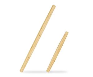 Relaxdays Lot de 2 rouleaux à pâtisserie en bambou