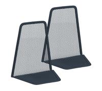 Relaxdays Lot de 2 serre-livres anthracite acier