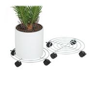Relaxdays Lot de 2 supports pot de fleurs