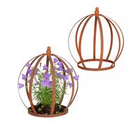 Relaxdays Lot de 2 supports vivaces aspect rouillé