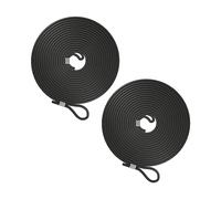 Relaxdays Lot de 2 tendeurs en Caoutchouc, pour Coffre, 7,5 m, Sangles, Boucle, remorque & Camping, Noir