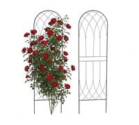 Relaxdays Lot de 2 Treillis en métal pour Plantes grimpantes, Jardin, 140 x 38 cm, Noir