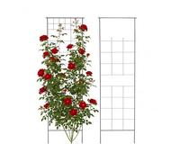 Relaxdays Lot de 2 Treillis en métal pour Plantes grimpantes, Jardin, 193 x 58 cm, Noir