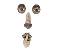 Relaxdays Lot de 2 visages d’arbre « chut »