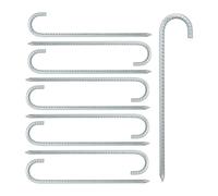 Relaxdays Ancres de Sol, Lot de 20, Sardines XL, Extra Longues, Camping, Accessoire de Tente, Acier, 38,5 cm, argenté