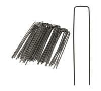 Lot de 200 Piquets de fixation, sardines pour tente, piquet ancrage sol jardin, 3 mm 15 cm long acier, argenté