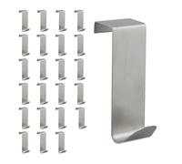 Relaxdays Lot de 24 crochets de porte