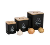 Relaxdays Lot de 3 boîtes à pommes de terre