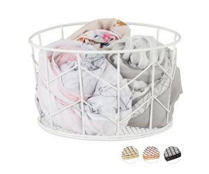 Relaxdays Lot de 3 corbeilles fil de fer