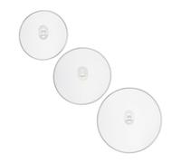 Relaxdays Couvercle Anti-éclaboussures pour poêles, Lot de 3, Acier Inoxydable, diamètre 25, 29, 33 cm, poignée, argenté