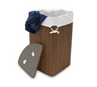 Relaxdays Lot de 3 paniers à linge bambou