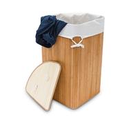 Relaxdays Lot de 3 paniers à linge bambou