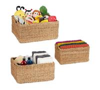 Relaxdays Lot de 3 paniers de rangement