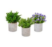 relaxdays Plantes artificielles, set de 3
