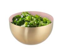 Relaxdays Lot de 3 saladiers inox en rose-doré