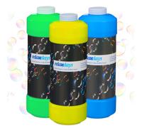 Relaxdays Lot de 3 solutions à bulles de savon 1 L