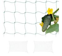 Relaxdays Tuteur pour Plantes, Filet en Lot de 3, en Plastique, pour Vos concombres ou tomates, 180 x 500 cm, Vert
