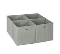 Relaxdays Lot de 4 bacs de rangement