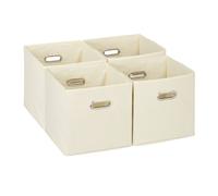 Relaxdays Lot de 4 boîtes de rangement