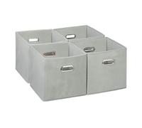 Relaxdays Lot de 4 boîtes de rangement