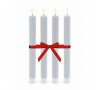 Relaxdays Lot de 4 bougies LED en cire