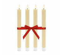 Relaxdays Lot de 4 bougies LED en cire