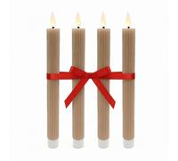 Relaxdays Lot de 4 bougies LED en cire