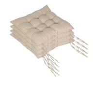Relaxdays Lot de 4 coussins chaise matelassés