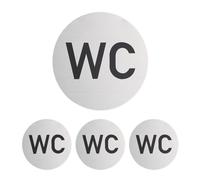 Relaxdays Lot de 4 pancartes pour les WC