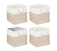 Relaxdays Lot de 4 paniers de rangement
