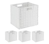 Relaxdays Lot de 4 paniers de rangement