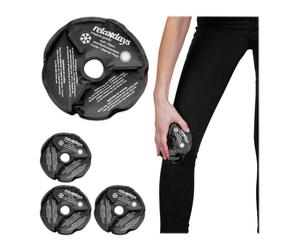 Relaxdays Lot de 4 poches de gel noires genoux