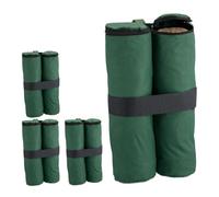 Relaxdays Sac de lestage, Lot de 4, Tissu Oxford, à remplir de Sable, Fixation de Tente, Poids, tonnelle, Vert