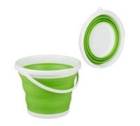 Relaxdays Lot de 4 seaux pliables 10 l