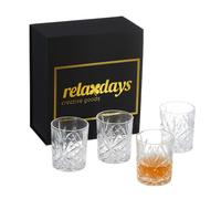 relaxdays Set de 4 verres à whisky