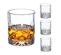 Relaxdays Lot de 4 verres à whisky