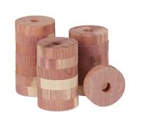 Relaxdays Lot de 40 anneaux anti-mites bois cèdre