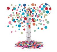 Relaxdays Lot de 5 Party Poppers confettis colorés