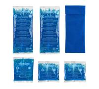 Relaxdays Lot de 5 poches de gel bleues