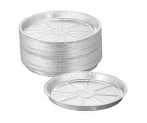 Relaxdays Lot de 50 barquettes rondes en aluminium