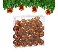 Relaxdays Boule de Noël, Brillante, lot Pratique de 50, en Plastique, pour Le Sapin, diamètre : 6 cm, Orange