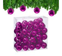Relaxdays Boule de Noël, Brillante, lot Pratique de 50, en Plastique, pour Le Sapin, diamètre : 6 cm, Violette