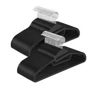 Relaxdays, Lot de 50 cintres, antidérapants, Barre pour Pantalons, Ouverture U, Support pour Cravates, Noir