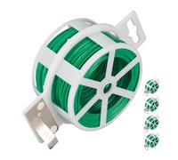 Relaxdays Lot de 50 fils de jardin vert 50 m